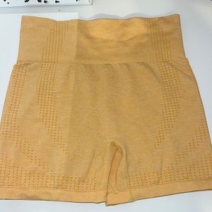 Athletic Yellow Biker Shorts